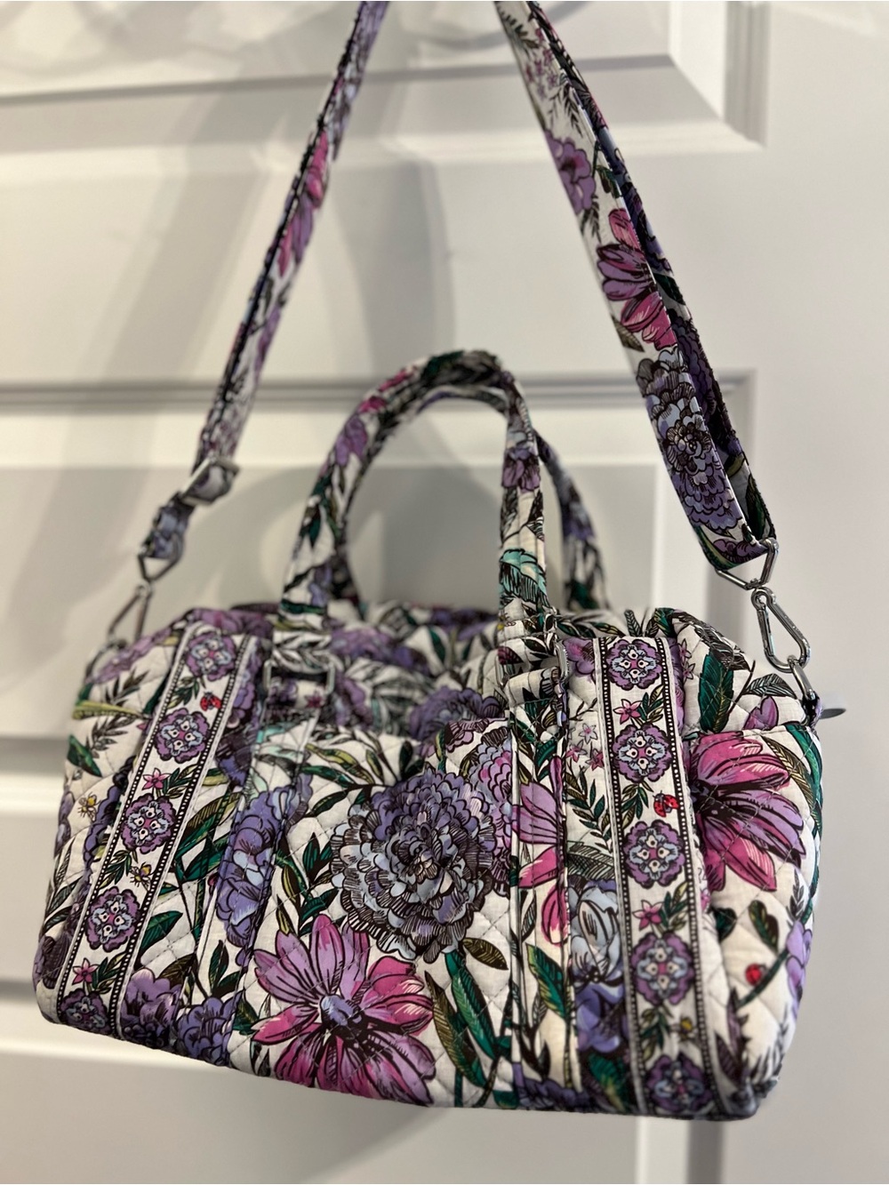 Vera Bradley Floral Quilted Shoulder Bag in Purple, Pink and White - Picture 2 of 2
